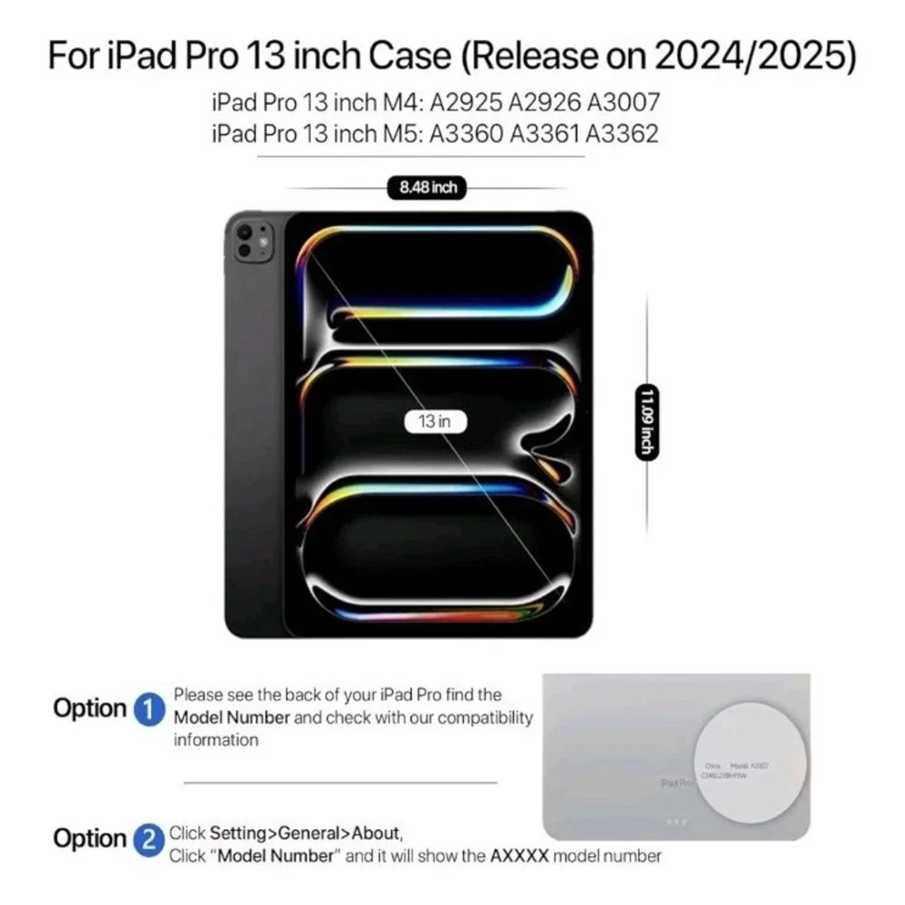Magnetic Attachment Full Corner Protective iPad Case, For iPad Pro 13